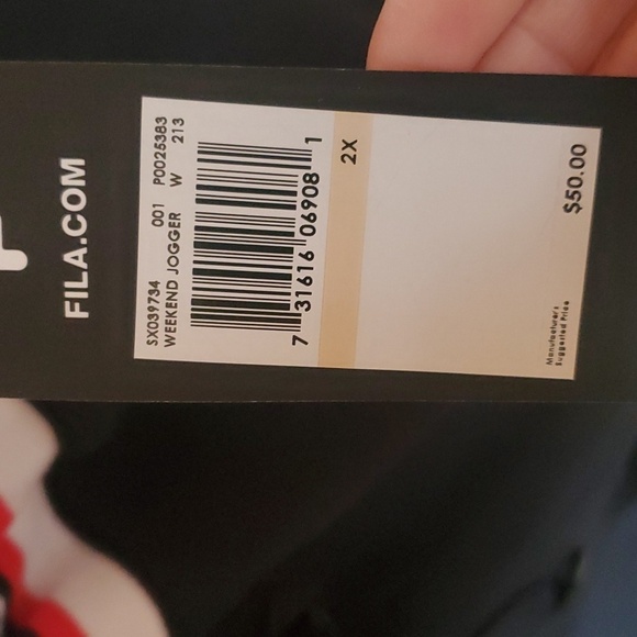 Fila Black Weekend Cinched Sz. 2X Jogger - Picture 2 of 12